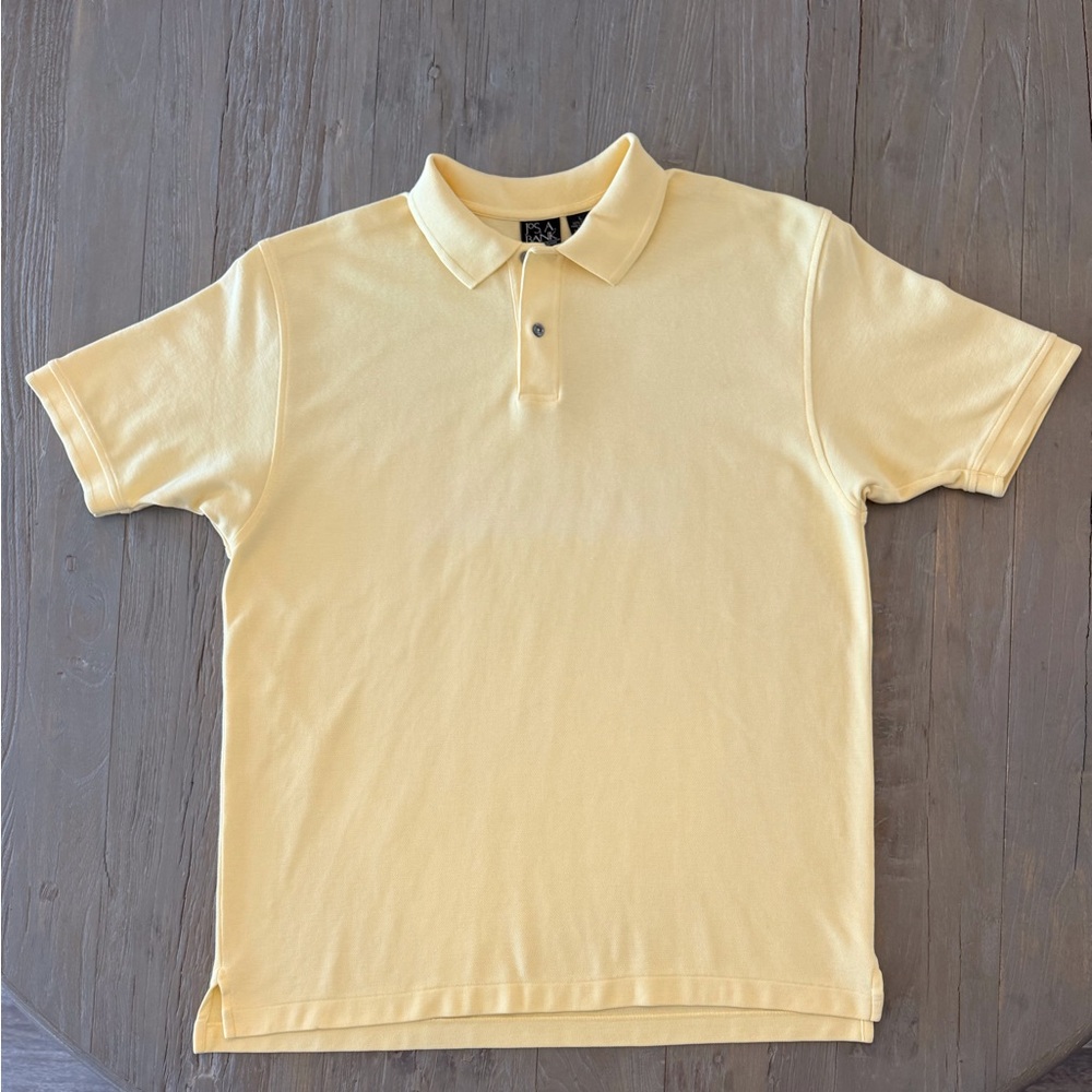 Jos. A. Bank Travelers Collection Men’s Light Yellow Polo Shirt Size-L EUC - Picture 4 of 6